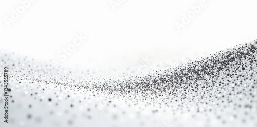 Densely packed small black dots on a bright white field, macro, packed photo