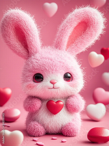 Valentine's background with characters