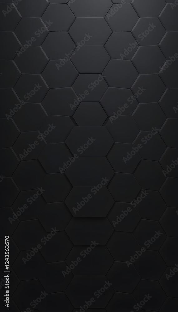 Dark hexagon wallpaper or background - 3d render, Dynamic motion. with white shades Dark hexagon wallpaper or background - 3d render, Dynamic motion. with white shades