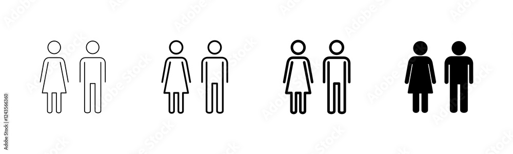 Man and woman icon vector isolated on white background. male and female symbol Man and woman icon vector isolated on white background. male and female symbol
