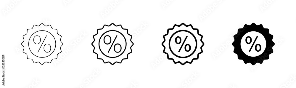 Discount icon vector isolated on white background. Discount tag icon. Discount icon vector isolated on white background. Discount tag icon.