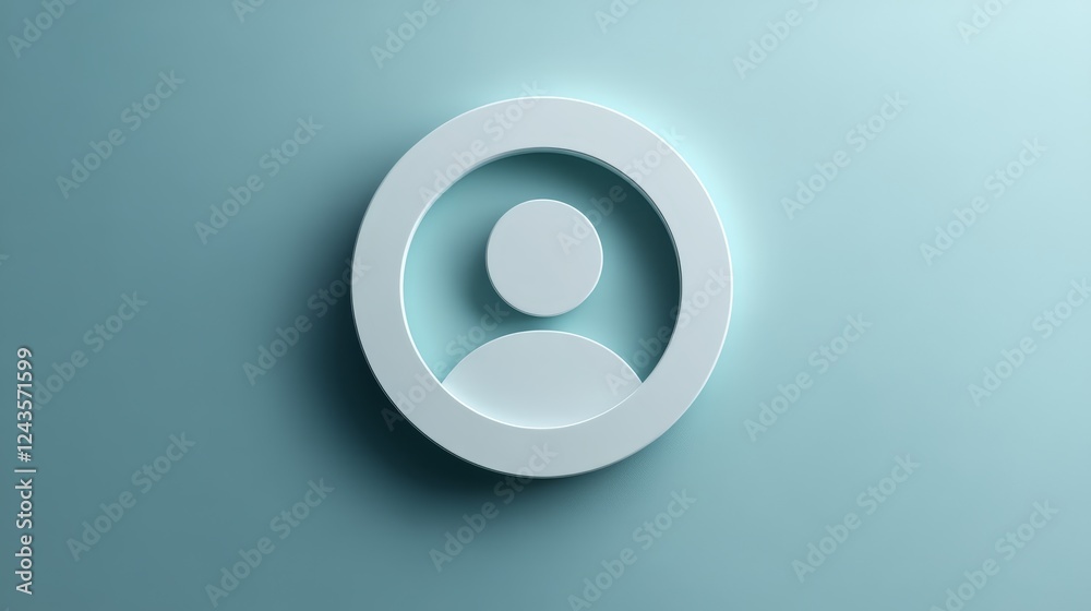 Person within circle minimalist visual representation of individuality and focus Person within circle minimalist visual representation of individuality and focus