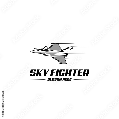 fighter jet logo vector illustration
