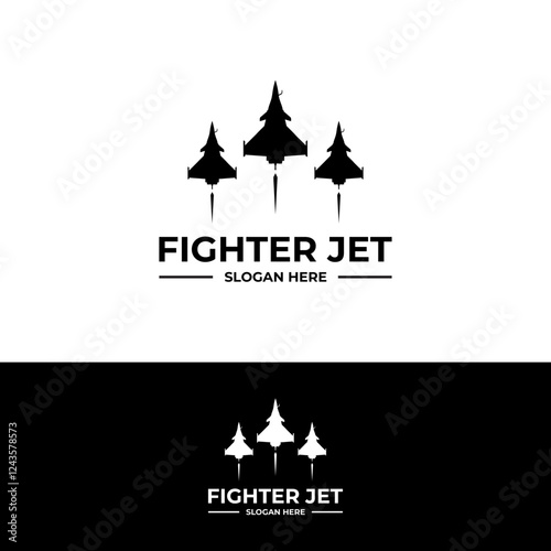 fighter jet airplane logo vector