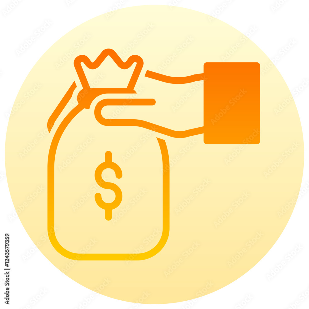 budgeting vector round gradient icon budgeting vector round gradient icon