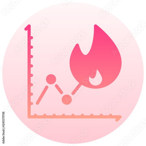 trandingb topic vector round gradient icon