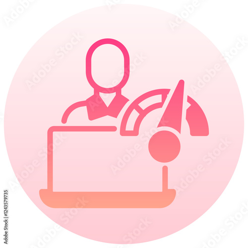 workload vector round gradient icon