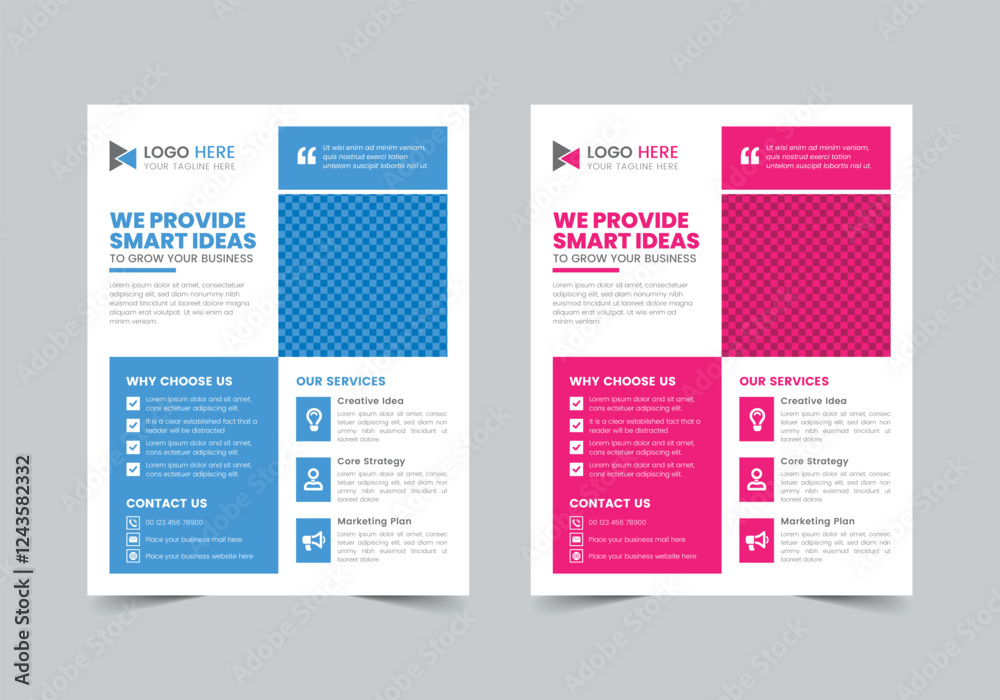 Obraz premium Professional Business Flyer Template , CMYK , Print Ready , Marketing Agency Social Media Post Template, Agency Social Media Post Template, Social Media Post Template , Facebook Post, ,LinkedIn Post