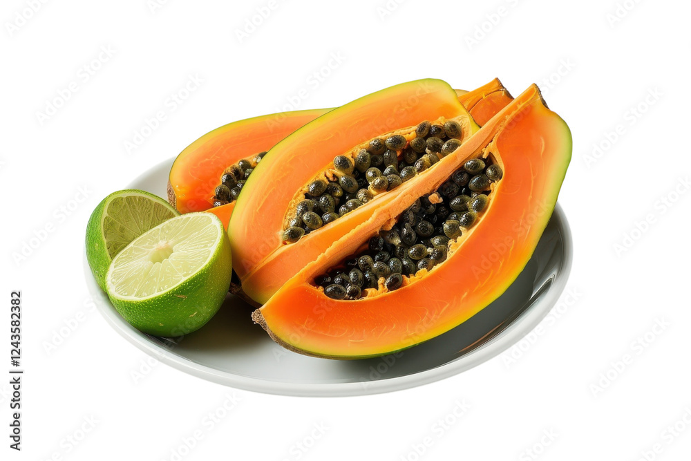 Delicious Papaya and Lime Jam Recipe on transparent background Delicious Papaya and Lime Jam Recipe on transparent background