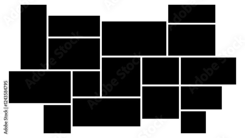 Modern photo frame mockup. Templates for collages. EPS10 vector illustration.