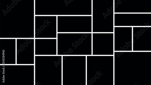 Modern photo frame mockup. Templates for collages. EPS10 vector illustration.