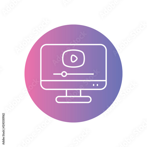 Live Streaming icon vector stock illustration