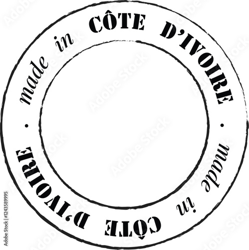 Made in Côte d’Ivoire stamp.Made in Ivory Coast stamp.