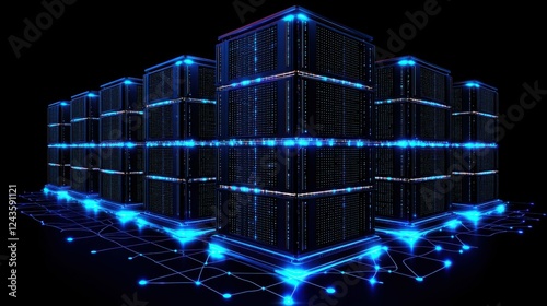 An abstract wire network connection design, featuring glowing lines and bright nodes that represent the digital ecosystem of technology, data flow, and communication networks.