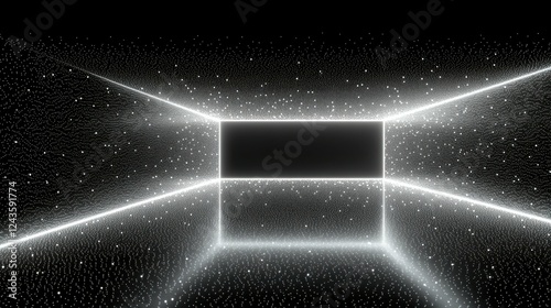Digital particle connection network with luminous nodes and lines, representing the interconnected nature of advanced data technologies, artificial intelligence, and communication systems.