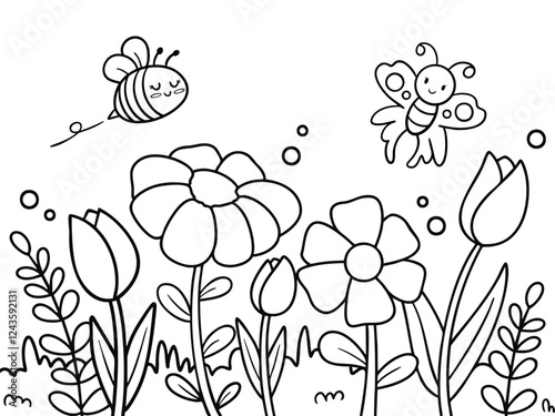 Cute Spring Coloring Pages For Toddlers
