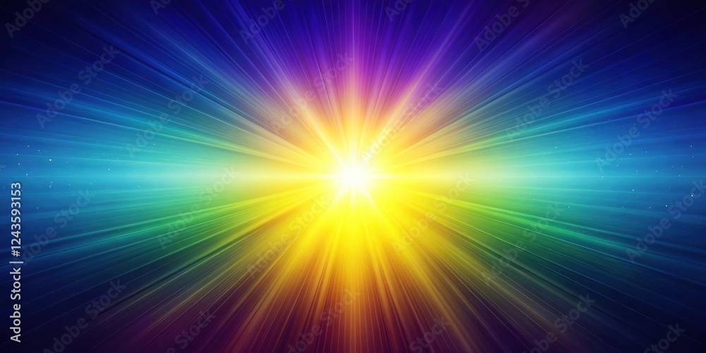 Bright Radiating Light Burst Background Image Featuring Vibrant Rainbow Hues Bright Radiating Light Burst Background Image Featuring Vibrant Rainbow Hues