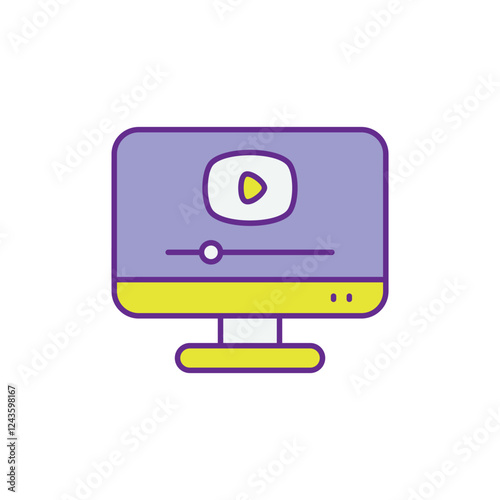 Live Streaming icon vector stock illustration