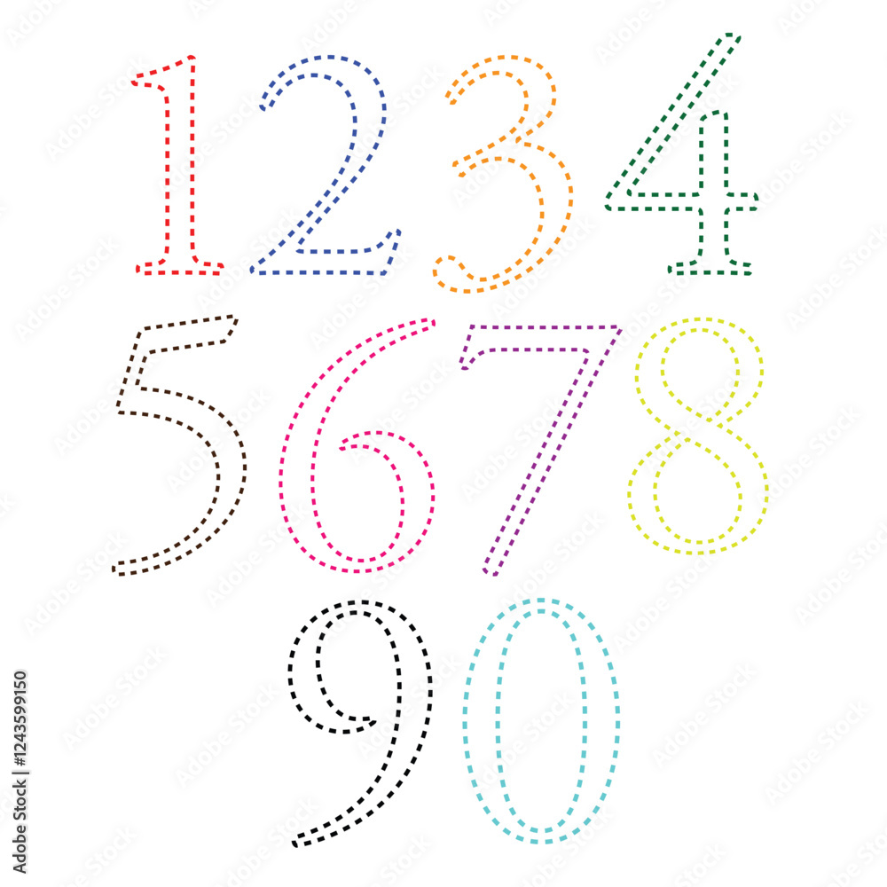 Colorful learning number tracing counting collection Colorful learning number tracing counting collection