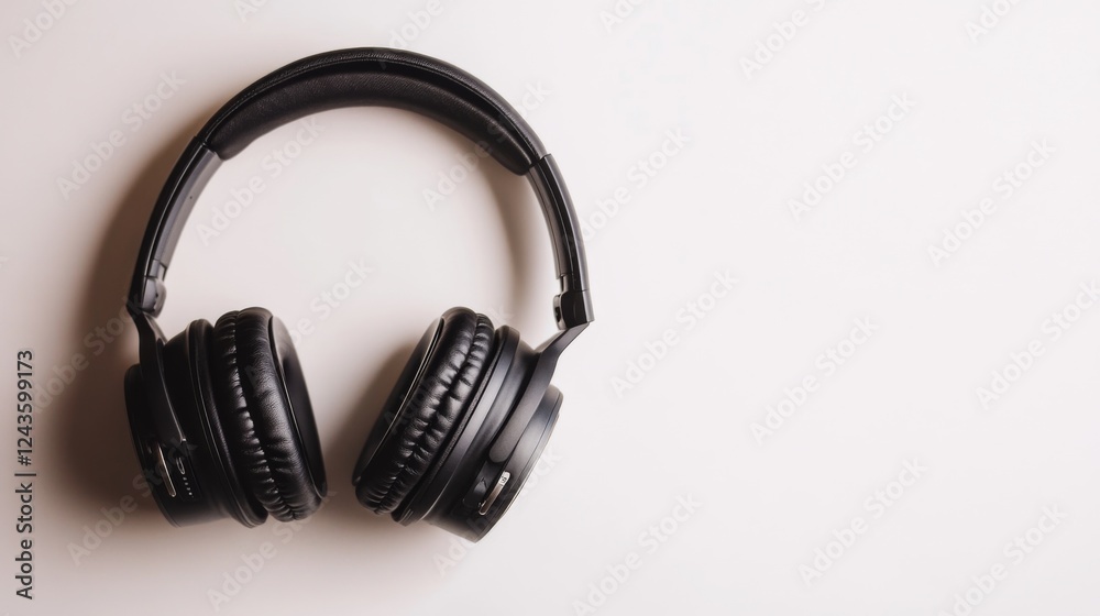 Sleek Black Headphones for Immersive Audio Experience Sleek Black Headphones for Immersive Audio Experience