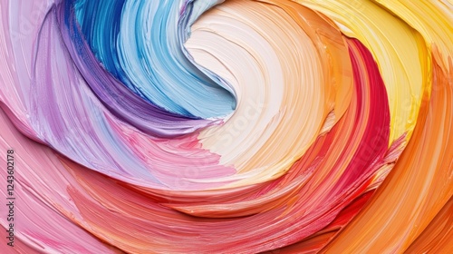 Swirling pastel paint texture with vibrant color blending, showing unique texture, color contrast, or dynamic motion