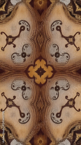 Bright african fractal 3d pattern