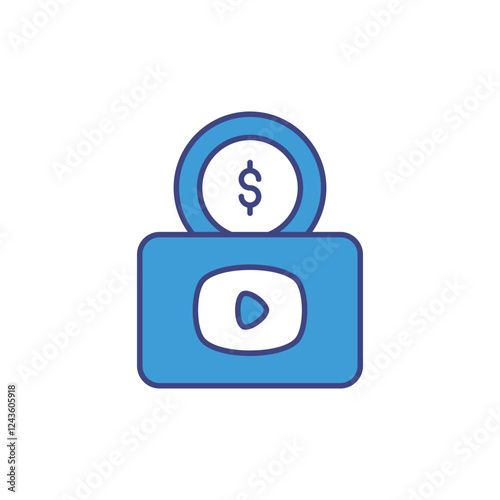 Streamer Donation icon vector stock illustration