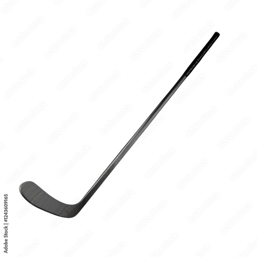 Sleek Hockey Stick Isolated on Black Background for Sports Content Sleek Hockey Stick Isolated on Black Background for Sports Content