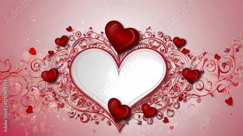 valentine background with hearts