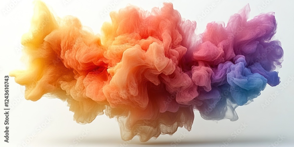 Abstract Colorful Ink Cloud Swirling in Air, Vivid Hues and Dynamic Shapes, Expressive Art Abstract Colorful Ink Cloud Swirling in Air, Vivid Hues and Dynamic Shapes, Expressive Art