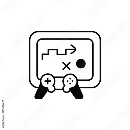 Game Strategy icon vector stock illustration