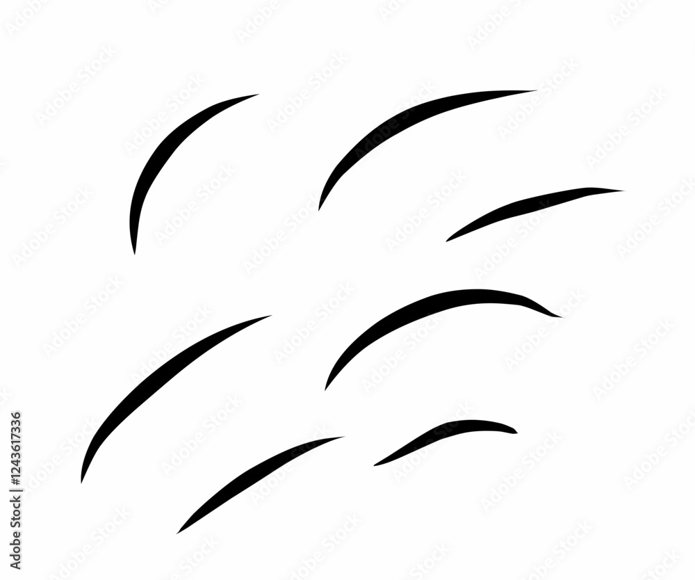 black eyebrow pattern doodle abstract background, can be used in salons, parlors, or fashion related industries. best in print media