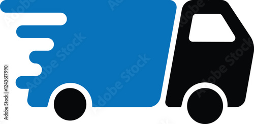 Fast delivery truck icon simple vector illustration