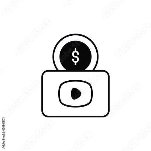 Streamer Donation icon vector stock illustration