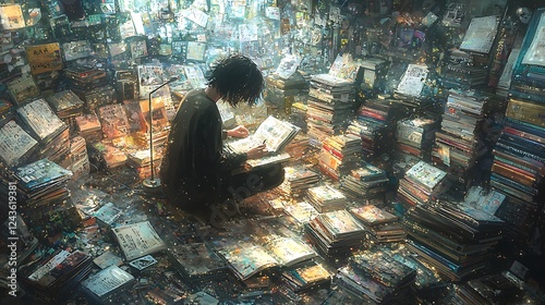 Exploring the world of manga and comics inside a collector's haven creative space intimate perspective passion for art