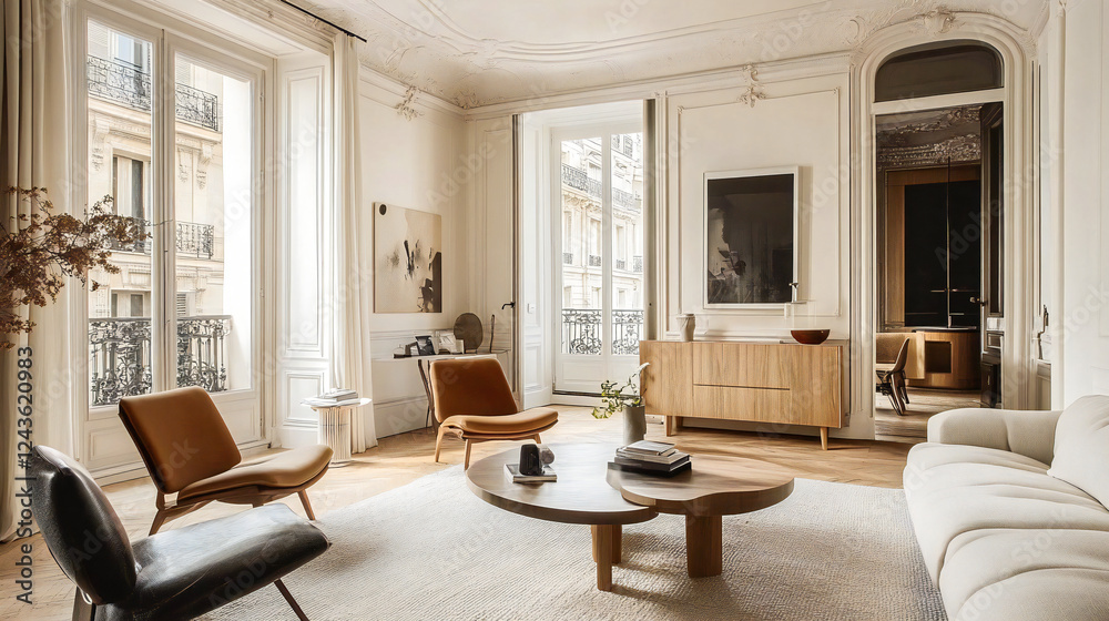 Fototapeta premium home interior design of modern living room in apartment 