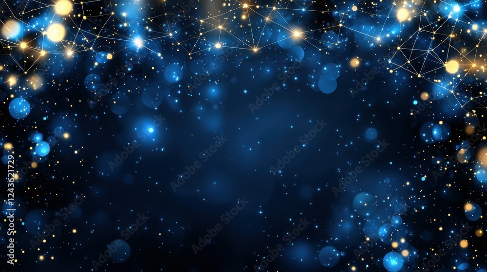 Obraz premium Digital abstract network background with sleek lines, glowing nodes, and interconnected data points, symbolizing the future of technology, digital communication, and global connectivity.