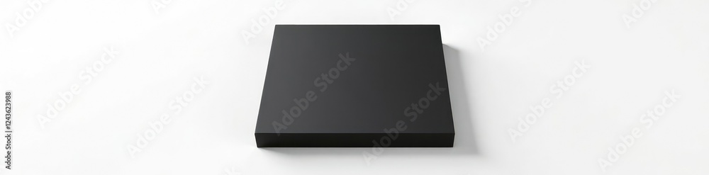 Empty black square coaster on white background, plain, coaster Empty black square coaster on white background, plain, coaster