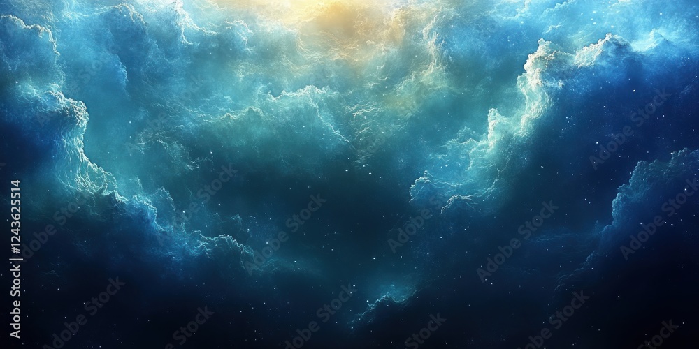 Fototapeta premium Cosmic Nebula: Celestial Cloudscape in Deep Space