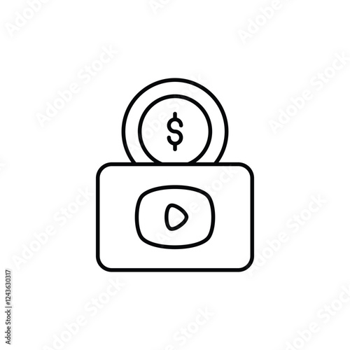 Streamer Donation icon vector stock illustration