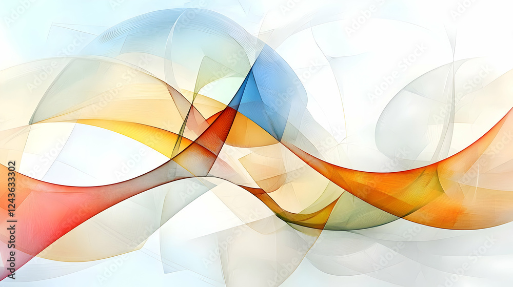 Fototapeta premium Vibrant Abstract Swirls of Colorful Waves in Artistic Composition