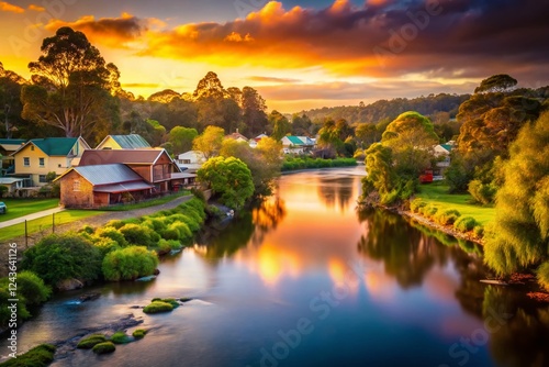 Cann River Township, Victoria, Australia: Bokeh Scenic Landscape Stock Photo photo