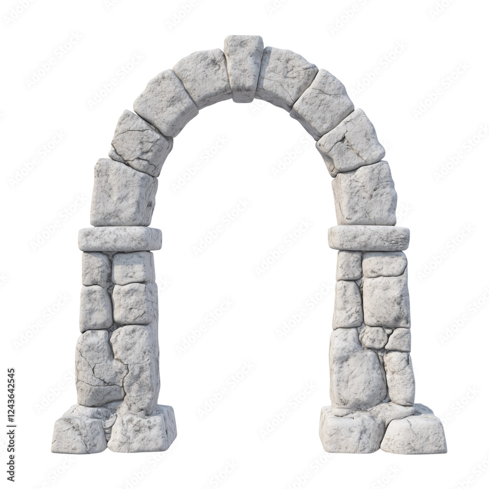 Fototapeta premium Ancient Stone Archway with Weathered Texture