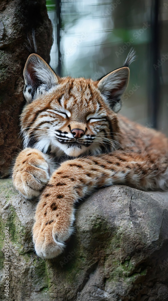 HD Phone Wallpaper Adorable Bobcat Kitten Sleeping Peacefully on Rock Wildlife Close Up HD Phone Wallpaper Adorable Bobcat Kitten Sleeping Peacefully on Rock Wildlife Close Up