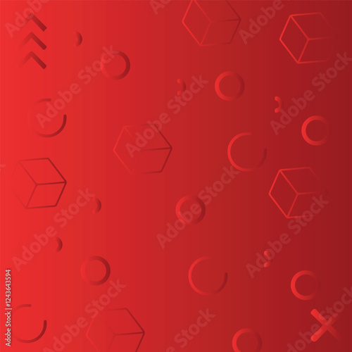 Luxury red background. Modern liquid red gradient circle layered papercut background