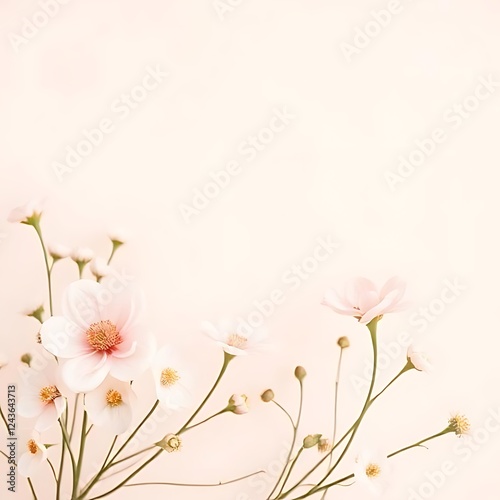 pink background with white flowers