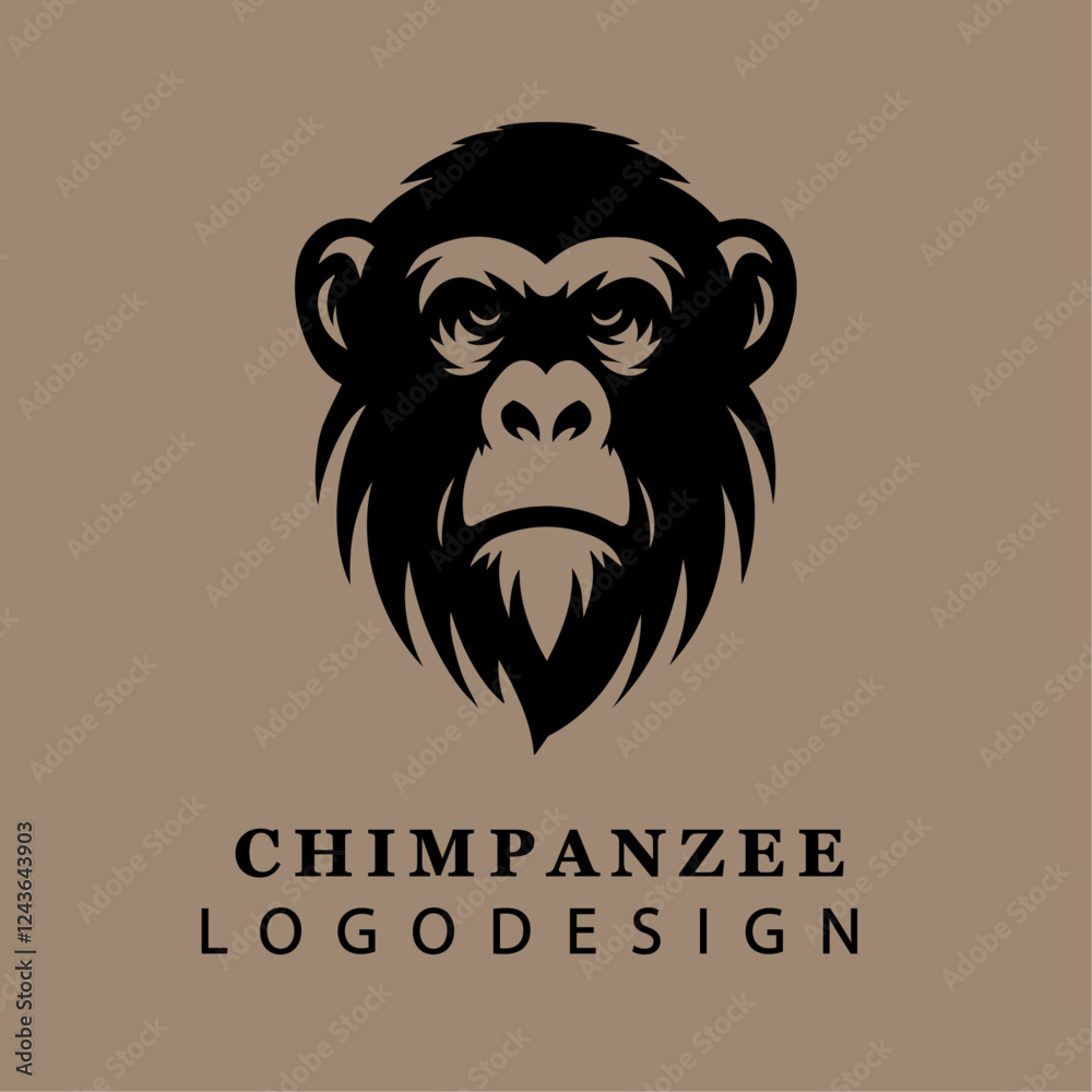 Bold Monochrome Chimpanzee Head Logo in Circular Vector Design for Branding and Wildlife Concepts
Bold Monochrome Chimpanzee Head Logo in Circular Vector Design for Branding and Wildlife Concepts