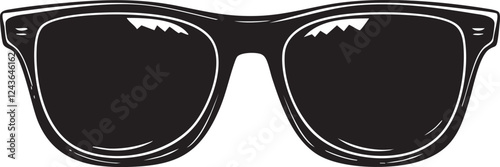 black silhouette of sunglasses