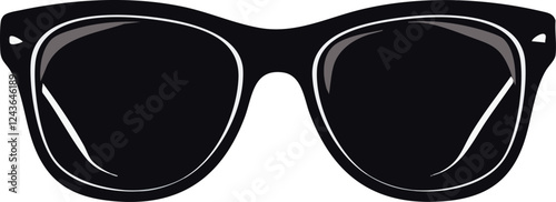black silhouette of sunglasses