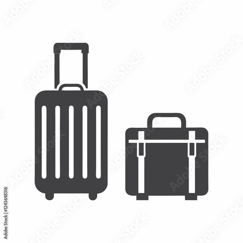 Luggage Suitcase Vector Icon for Travel Design.